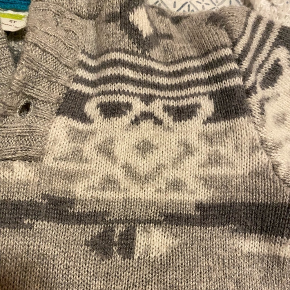 EUC crazy 8 wool sweater with hood size two toddler - Picture 2 of 5